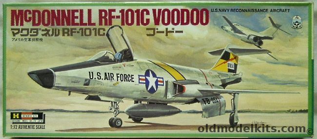 Hasegawa 1/72 McDonnell RF-101C Voodoo - 15th TRS Kadena Air Base Japan /  45th TRS, JS-037-250 plastic model kit